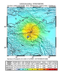 Kyrgzstan earthquake shakemap.jpg