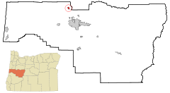 Ubicación en el condado de Lane en el estado de Oregón Ubicación de Oregón en EE. UU.
