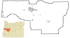 Ubicación en el condado de Lane en el estado de Oregón Ubicación de Oregón en EE. UU.