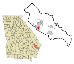 Liberty County Georgia Incorporated and Unincorporated areas Allenhurst Highlighted.svg