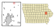Linn County Iowa Incorporated and Unincorporated areas Coggon Highlighted.svg