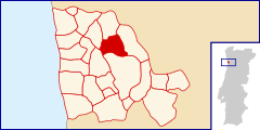 Localización de Vilar de Andorinho