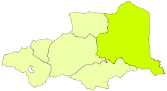 Localización de la comarca en el departamento de Pirineos Orientales