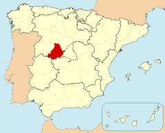 Ubicación de la provincia de Ávila
