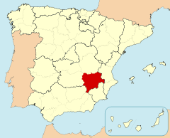 Ubicación de la provincia de Albacete