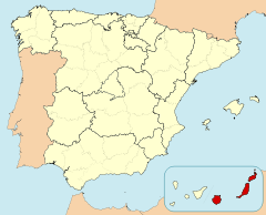 Ubicación de la provincia de Las Palmas