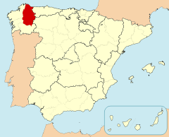 Ubicación de la provincia de Lugo