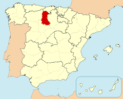 Ubicación de la provincia de Palencia