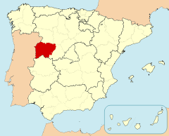 Ubicación de la provincia de Salamanca