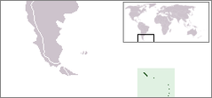 Ubicación de las Islas Georgias del Sur y Sandwich del Sur