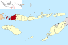 Localización del kabupaten de Manggarai Occidental en Nusa Tenggara Oriental