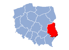 Ubicación de Voivodato de Lublin