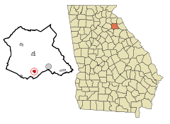 Madison County Georgia Incorporated and Unincorporated areas Colbert Highlighted.svg