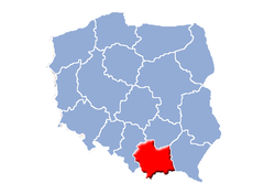 Ubicación de Voivodato de Pequeña Polonia