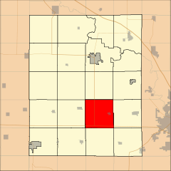 Ubicación en el condado de Benton en el estado de Iowa. Ubicación de Iowa en EE. UU.