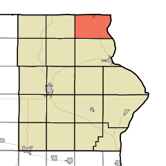 Ubicación en el condado de Allamakee en el estado de Iowa Ubicación de Iowa en EE. UU.