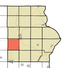 Ubicación en el condado de Allamakee en el estado de Iowa Ubicación de Iowa en EE. UU.