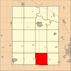 Ubicación en el condado de Benton en el estado de Iowa. Ubicación de Iowa en EE. UU.