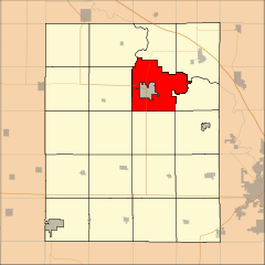 Ubicación en el condado de Benton en el estado de Iowa. Ubicación de Iowa en EE. UU.