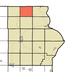 Ubicación en el condado de Allamakee en el estado de Iowa Ubicación de Iowa en EE. UU.