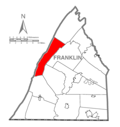 Ubicación en el condado de FranklinUbicación del condado en PensilvaniaUbicación de Pensilvania en EE. UU.