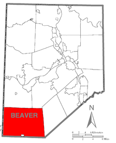 Ubicación en el condado de BeaverUbicación del condado en PensilvaniaUbicación de Pensilvania en EE. UU.