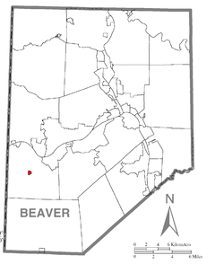 Ubicación en el condado de BeaverUbicación del condado en PensilvaniaUbicación de Pensilvania en EE. UU.