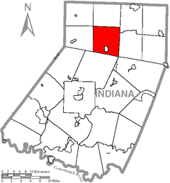 Ubicación en el condado de IndianaUbicación del condado en PensilvaniaUbicación de Pensilvania en EE. UU.