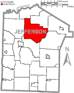 Ubicación en el condado de JeffersonUbicación del condado en PensilvaniaUbicación de Pensilvania en EE. UU.