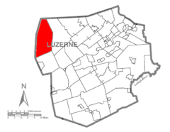 Ubicación en el condado de LuzerneUbicación del condado en PensilvaniaUbicación de Pensilvania en EE. UU.