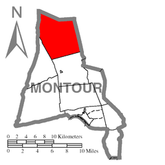 Ubicación en el condado de MontourUbicación del condado en PensilvaniaUbicación de Pensilvania en EE. UU.