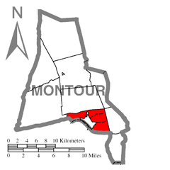 Ubicación en el condado de MontourUbicación del condado en PensilvaniaUbicación de Pensilvania en EE. UU.