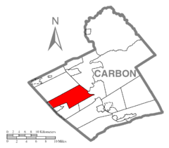 Ubicación en el condado de CarbonUbicación del condado en PensilvaniaUbicación de Pensilvania en EE. UU.