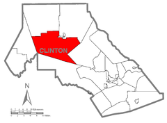 Ubicación en el condado de ClintonUbicación del condado en PensilvaniaUbicación de Pensilvania en EE. UU.