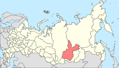 Ubicación de Óblast de Irkutsk