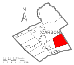 Ubicación en el condado de CarbonUbicación del condado en PensilvaniaUbicación de Pensilvania en EE. UU.