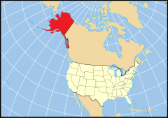 Ubicación de Alaska en EE. UU.
