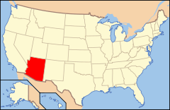 Ubicación de Arizona en EE. UU.