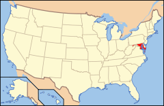 Ubicación de Maryland en EE. UU.