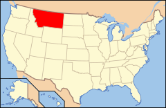 Ubicación de Montana en EE. UU.
