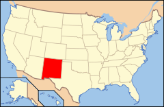 Ubicación de Nuevo México en EE. UU.