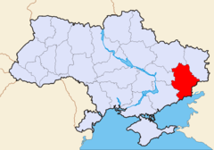 Ubicación de Donetsk