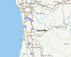 Localización de São Martinho de Argoncilhe