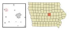 Marshall County Iowa Incorporated and Unincorporated areas Clemons Highlighted.svg