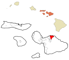 Maui County Hawaii Incorporated and Unincorporated areas Haiku-Pauwela Highlighted.svg
