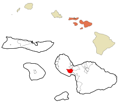 Maui County Hawaii Incorporated and Unincorporated areas Waikapu Highlighted.svg