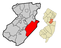 Ubicación en el condado de Middlesex en Nueva JerseyUbicación de Nueva Jersey en EE. UU.