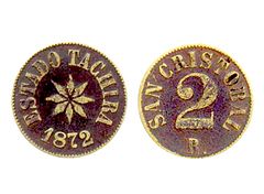 Moneda de 2 Reales de Estado Tachira.jpg