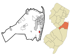 Ubicación en el condado de Monmouth en Nueva JerseyUbicación de Nueva Jersey en EE. UU.