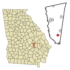 Montgomery County Georgia Incorporated and Unincorporated areas Uvalda Highlighted.svg